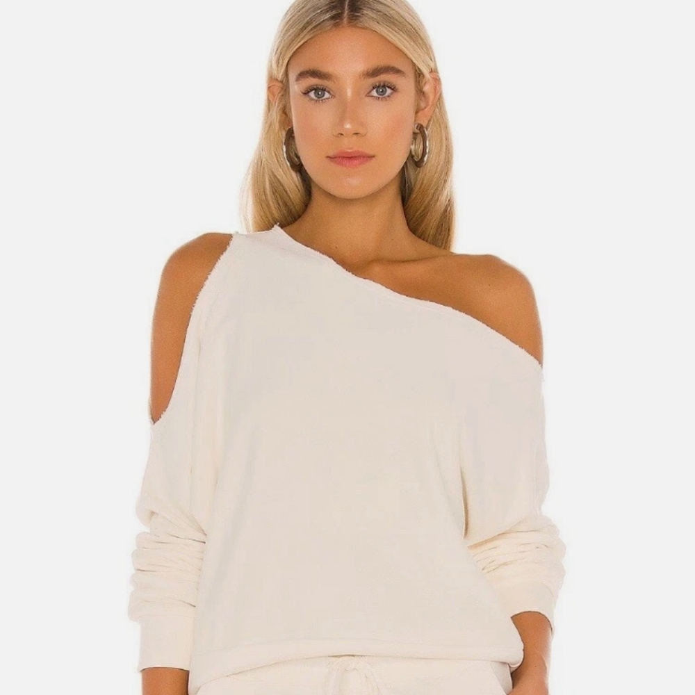 Revolve Lanston One Shoulder Pullover Sweater - image 1
